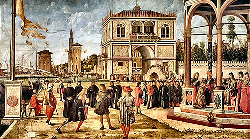Carpaccio, Triomphe de Saint George – détail (Scuola San Giorgio degli Schiavoni)
